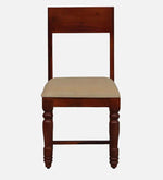 Sheesham Wood 4 Seater Dining Set In Scratch Resistant Honey Oak Finish With Brass Cladding