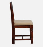 Sheesham Wood 4 Seater Dining Set In Scratch Resistant Honey Oak Finish With Brass Cladding