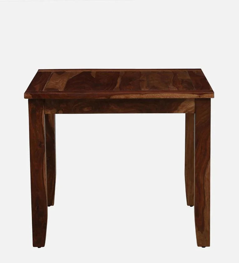Sheesham Wood 4 Seater Dining Set In Rustic Teak Finish
