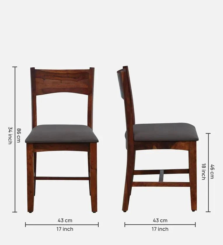 Sheesham Wood 4 Seater Dining Set in Scratch Resistant Honey Oak Finish