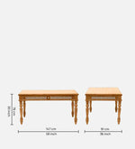 Sheesham Wood 6 Seater Dining Set In Scratch Resistant Rustic Teak Finish With Bench