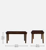 Sheesham Wood 6 Seater Dining Set in Scratch Resistant Provincial Teak Finish