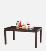 Solid Wood 6 Seater Dining Set in Brown Colour