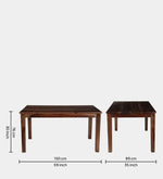 Sheesham Wood 6 Seater Dining Set In Scratch Resistant Provincial Teak Finish With Bench