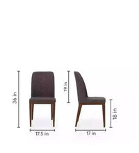 Marble Top 4 Seater Dining Set in Grey & Brown Colour