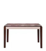 Marble Top 4 Seater Dining Set in Grey & Brown Colour