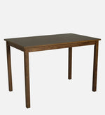 Solid Wood 4 Seater Dining Set in Cocoa & Tempo Teal Finish