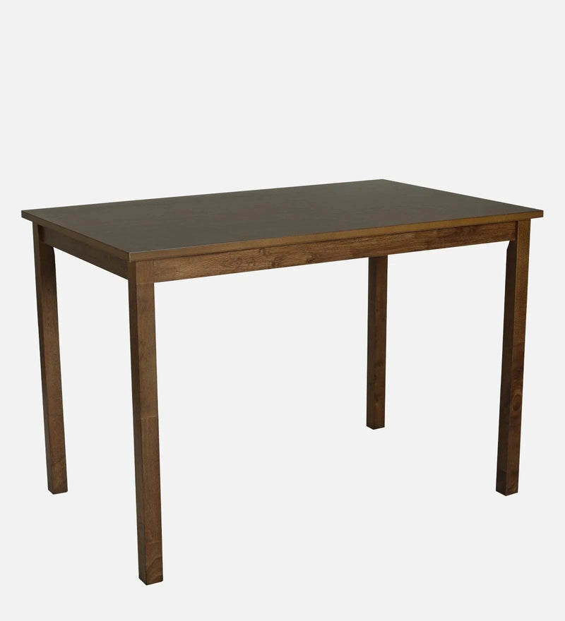 Solid Wood 4 Seater Dining Set in Cocoa & Tempo Teal Finish