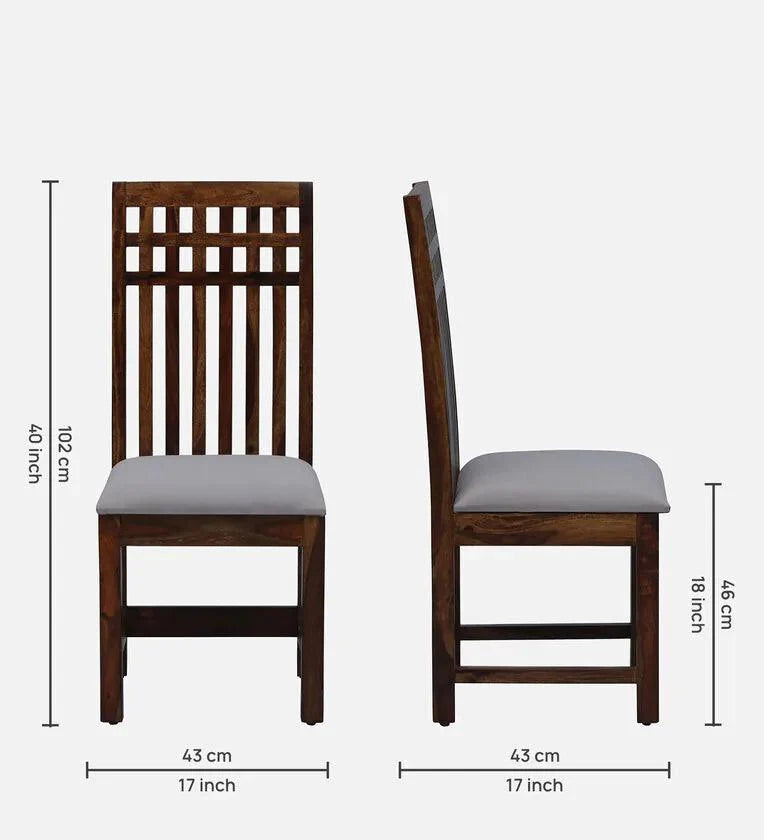 Sheesham Wood 6 Seater Dining Set In Scratch Resistant Provincial Teak Finish