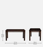 Sheesham Wood 6 Seater Dining Set In Scratch Resistant Provincial Teak Finish