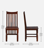 Sheesham Wood 6 Seater Dining Set In Honey Oak Finish